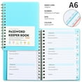 thumbnail image 2 of Password Book for Adult with Alphabetical Tabs Small Password Book Large Print Hardcover with Solid Color Cover Internet Password Notebook for Home Office Use Sky Blue 5.7 In, 2 of 8