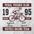 thumbnail image 2 of Bicycle Racing Pedal Pusher T-Shirt | Cool Cycling White Tee Gift, 2 of 5