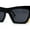 All Black, variant on Womens Rectangular Thick Rim Gothic Cat Eye Plastic Sunglasses Tortoise Brown