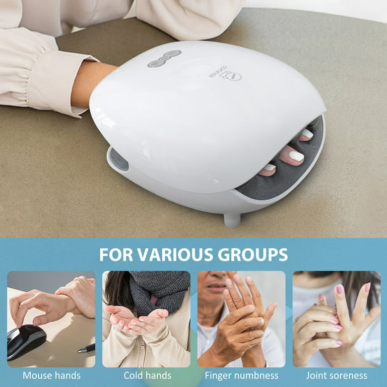 Comfier Wireless Air Compression Hand Massager with Heat, Father's Day Gift for Dad, Size: One size, White