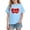 Blue, variant on Nilvkv Girls Tee Shirts, Shirts for Girls, Sweet Print Short Sleeve Cotton Top Casual Summer Red 5-6 Years