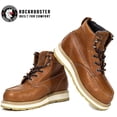 thumbnail image 6 of ROCKROOSTER Work Boots for Men, Composite Moc Toe, 6'' Wedge Safety Leather Shoes, Non-Slip, Anti-Puncture, Water Resistant, EH, Anti-Fatigue, AP828-11, 6 of 7