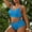 Sky Blue, variant on Women's Plus Size Conservative Bikini Set with Adjustable Straps and Removable Padded Cups for Beach and Pool