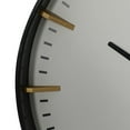 thumbnail image 6 of CosmoLiving by Cosmopolitan 20" Black Glass Numberless Wall Clock with Gold Accents, 6 of 13