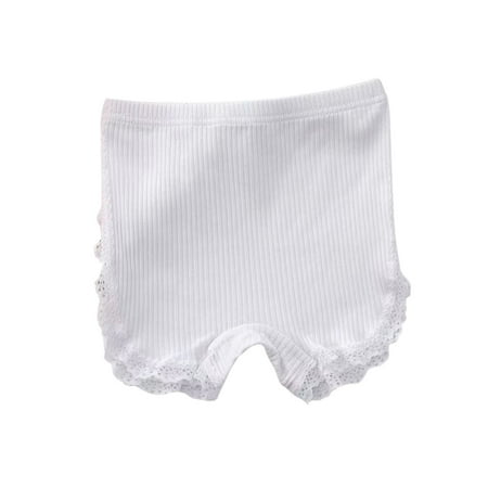 AJTQTH Toddler Cotton Shorts Summer Casual Loose Fit Lace Trim Bag Fart Pants Bread Pants Bottoms Short Leggings Bloomers for Kids Infant Newborn Clothes Outfits White 5 Years
