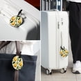 thumbnail image 6 of Thanksgiving Pear 2pcs PU Leather Round Bag Tags with Privacy Cover and Name ID Tag - Suitcase Tags for Travel Luggage, Handbags, Backpacks, School Bags, 6 of 6