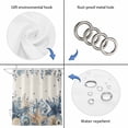 thumbnail image 4 of Blue Starfish Coastal Shower Curtain, Waterproof Shower Curtains for Bathroom, Eucalyptus Summer Nautical Shell Rustic Washable Fabric Bathtub Curtain Set Bath Decor with 12 Hooks 72"x78", 4 of 8