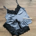 thumbnail image 2 of Lindreshi Womens Pajamas Sets Satin Silk Pajamas Cardigan Nightdress Bathrobe Ladies Robes Underwear Sleepwear, 2 of 5