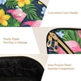 thumbnail image 5 of FORMRS Makeup Bag Travel Cosmetic Organizer for Women Fold Flat Zipper Pouch with Handle, Pink Flamingo Pattern, 5 of 8