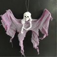 thumbnail image 5 of Accesorios de terror, esqueleto espeluznante, colgante para Halloween, decoración para puerta de casa, bar, color blanco, 5 of 5