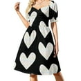 thumbnail image 1 of Grande Robe Sans Manches à Motif Blanc Cœur - Amour! Robes de Femmes Robe de Fée de Luxe, 1 of 5