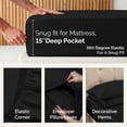 thumbnail image 4 of Casa Platino Twin XL Sheets – 450 Thread Count Long Staple 100% Cotton Bed Sheets, Extra Long Twin Sheets for Hospital Bed, Snug Fit 15" Deep Pocket – Black, 4 of 8