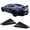 Matte Black, variant on Ikon Motorsports Side Window Louver Compatible with 2024-2026 Ford Mustang 7th Gen S650 Coupe, V Style ABS Plastic Matte Black Rear Air Vent Scoop Shades Cover Blinds Trim