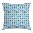 thumbnail image 1 of Boy Scout Throw Pillow Cushion Cover, Camping Equipment Hiking Boots Compass Binoculars Axe Rope Matches Sleeping Bag, Decorative Square Accent Pillow Case, 18 X 18 Inches, Multicolor, by Ambesonne, 1 of 2