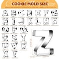 thumbnail image 3 of Letter Cookie Cutters Shapes Large 2.6 Inch - 26 Pcs Stainless Steel Alphabet Letter Cookie Cutter Set Fondant Biscuit Fruit Dough Mold Tools for Sandwich, Birthday, Christmas, and Holiday Party, 3 of 7