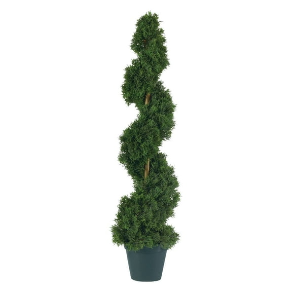 Nearly Natural Cedar Spiral Silk Topiary