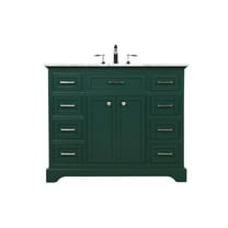 42 in. Single Bathroom Vanity in Green - 35 in.