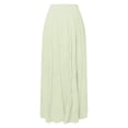 thumbnail image 4 of Skirts for Women Skirt Womens Fashion Casual High Waist Fold A Dress Soild Loose Beach Wrap Long Skirt Light Green L, 4 of 4