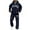 Navy, variant on Men's Athletic 2 Pieces Tracksuit Plain Casual Zip up Full Sleeve Jogging Outfit For Men Athletic Jogging Fall Winter Tracksuit