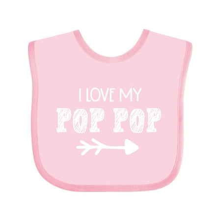 

Inktastic I Love My Pop Pop with Arrow Gift Baby Boy or Baby Girl Bib