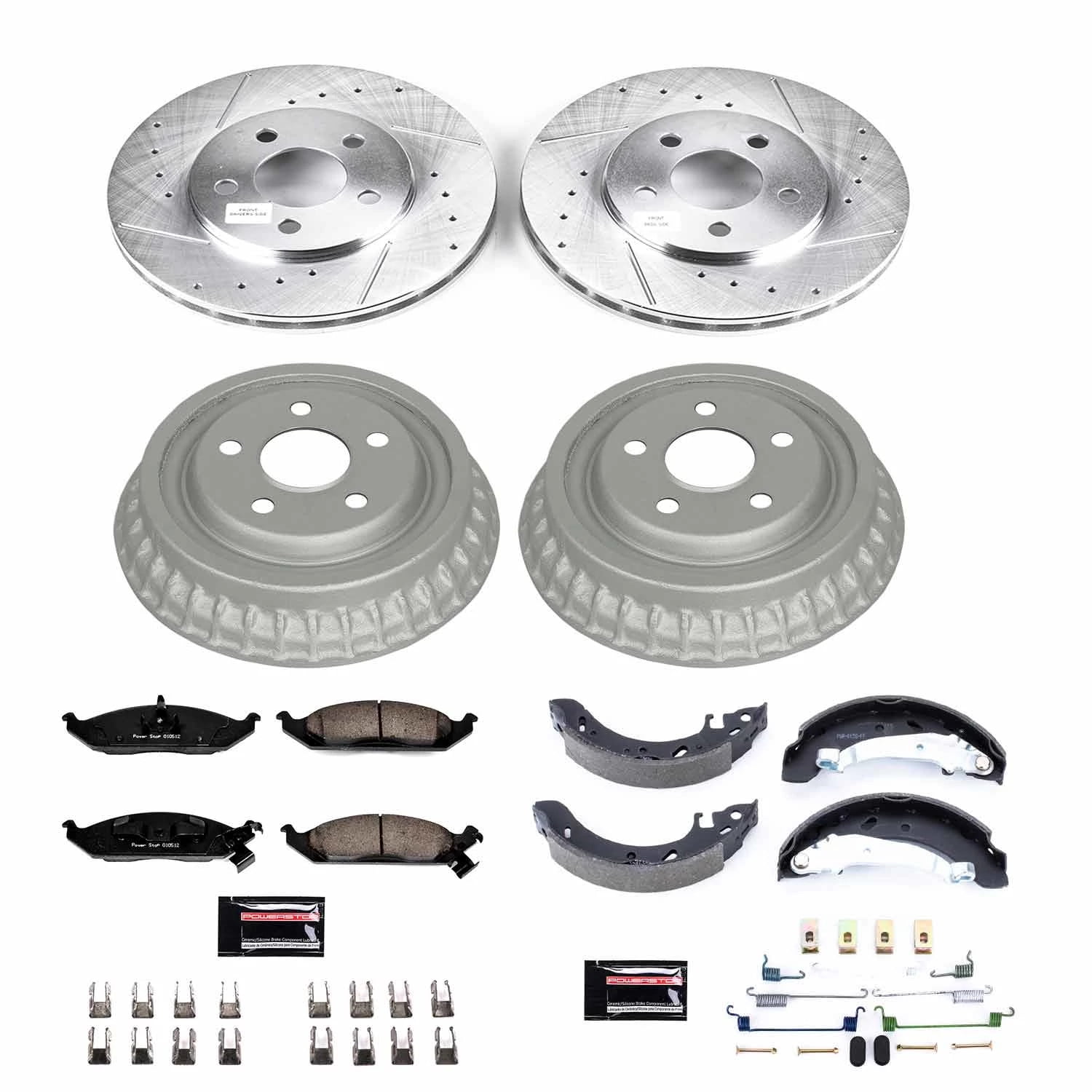 PowerStop Front and Rear Z23 Evolution Sport Brake Pad Rotor Drum and Shoe Kit Fits: CHRYSLER DODGE PLYMOUTH Select Models K15159DK
