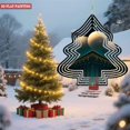 thumbnail image 2 of Stylish Metal Hanging Christmas Tree Wind Spinner - Geometric Design with Celestial Accents for Garden & Yard Decor, 2 of 7