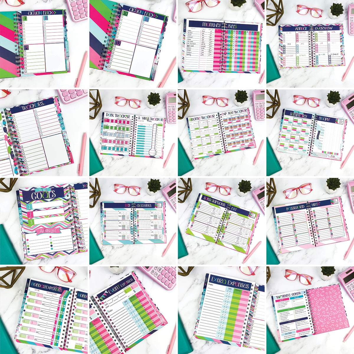 Budget Binder™ 12-Month Budget Planner and Finance Organizer with 354 Stickers, Non-Dated Monthly Bill Tracker by Denise Albright