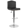 thumbnail image 1 of Bellagio Contemporary Adjustable Height Barstool with Accent Nail Trim in Black Fabric, 1 of 6