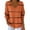 Orange, variant on gbyLJF Women's Striped Printed Knitted Sweater Casual Loose Comfortable V-neck Long Sleeve Pullover Fall Winter Casual Base Layer Shirts Top