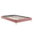 thumbnail image 6 of Modway Amber Performance Velvet Queen Platform Bed in Dusty Rose, 6 of 10