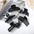 thumbnail image 3 of 5PCS Large Claw Hair Clips for Thick Hair Big Banana Hair Clips for Women Nonslip Strong Hold Hair Claw Clip (Matte Black), 3 of 6