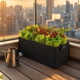 thumbnail image 4 of Hovilon Rectangular Fabric Grow Bag Heavy Duty Breathable Aeration Planter with Handles, Durable Non-Woven Plant Pot for Vegetables Herbs Flowers, Space Saving Indoor Outdoor Gardening Container, 4 of 6