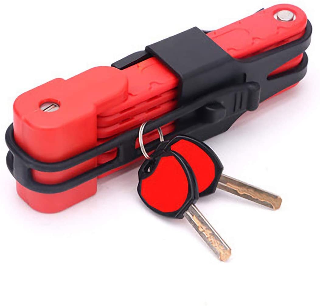 Bike Lock,Folding Bike Lock with Key Heavy Duty AntiTheft Bike