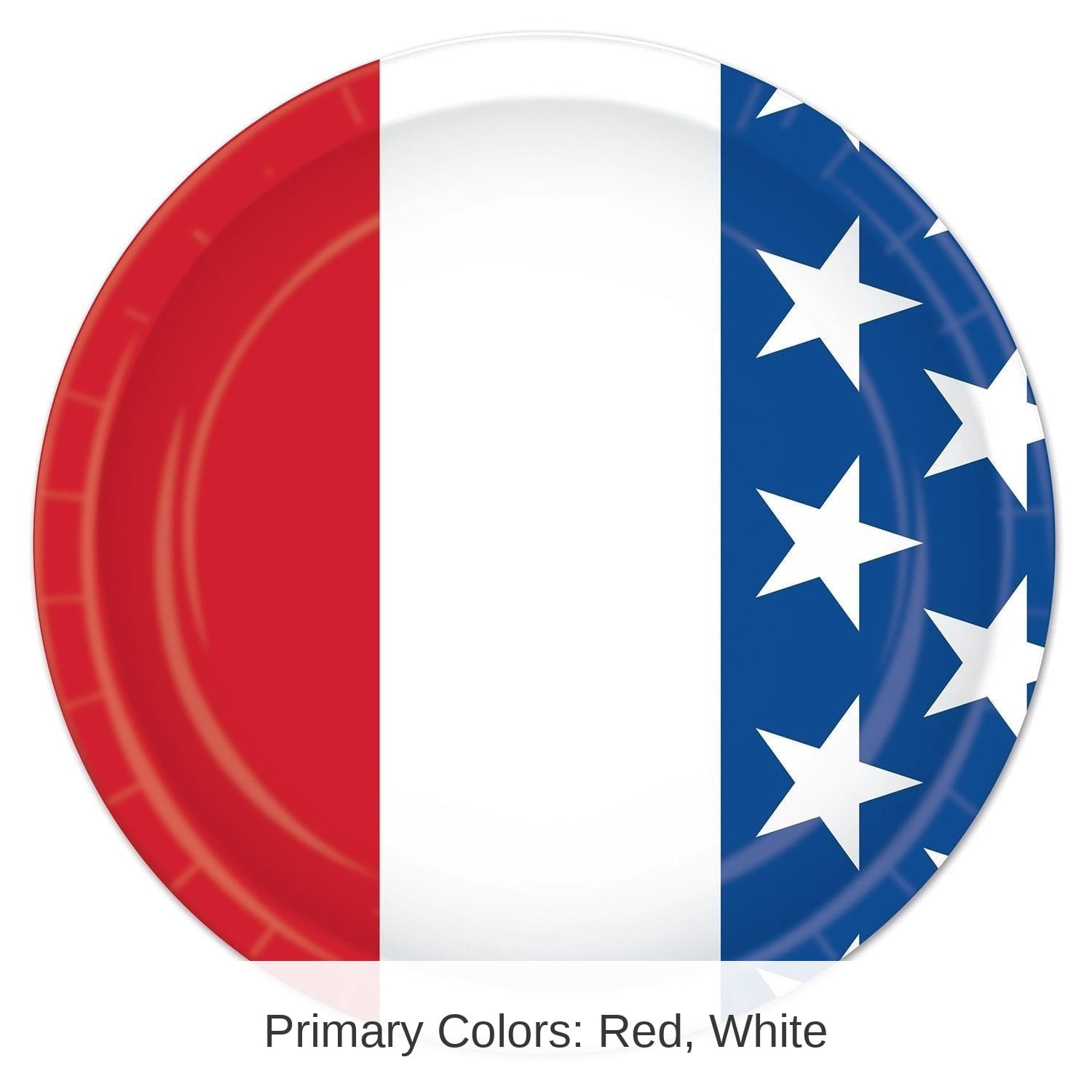 96 Pack Beistle Patriotic Theme Paper Plates 7 inch
