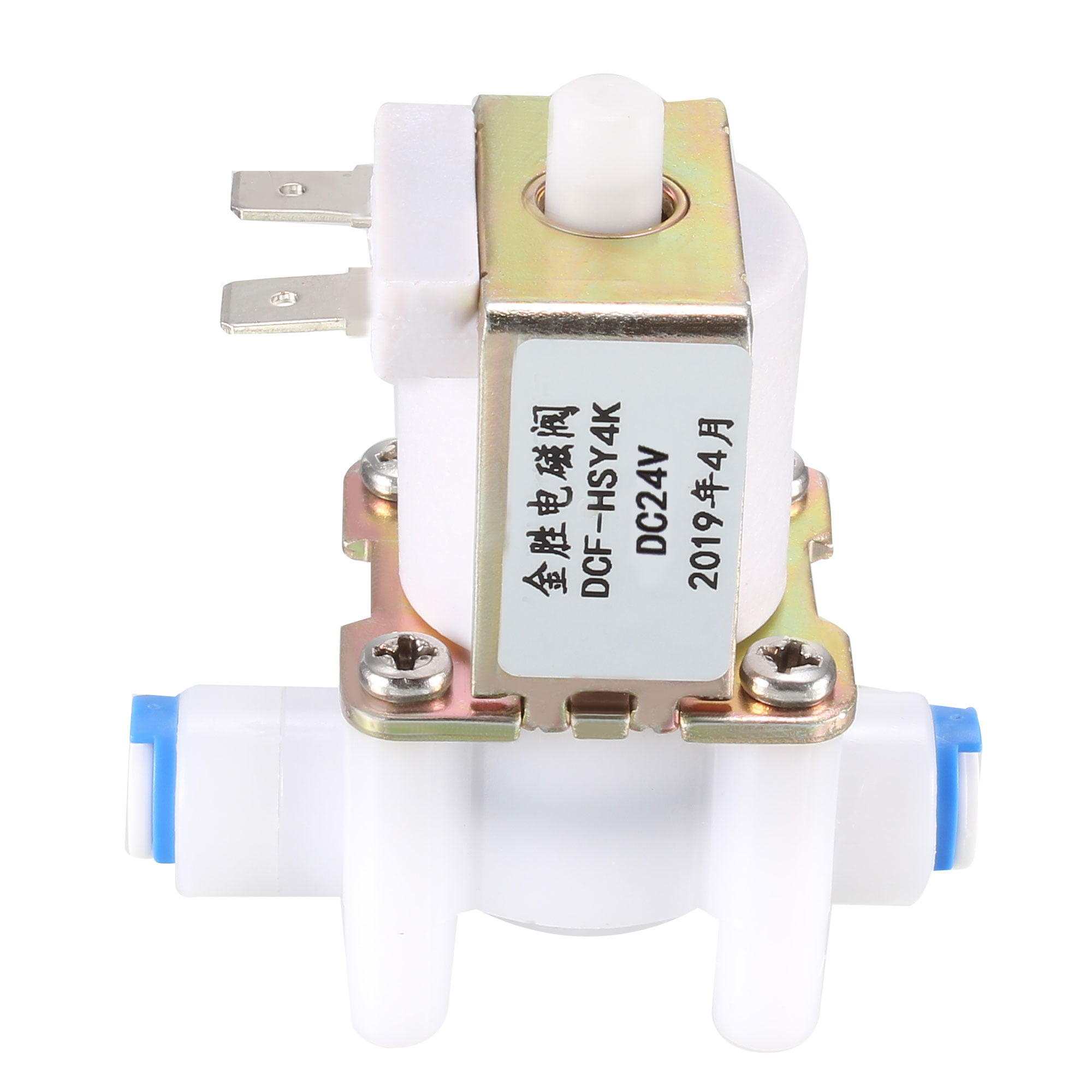 Water Solenoid Valve DC 24V Normally Open Quick Connect Inlet with Filter 