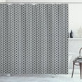 thumbnail image 1 of Ambesonne Geometric Shower Curtain, Rhombus and Zigzags, 69"Wx84"L, Grey Charcoal Grey, 1 of 3