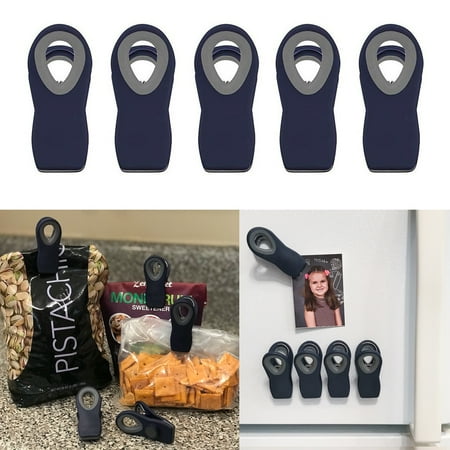 Eco (5 Pack) Chip Clips Magnetic Fridge Clips For Food Storage Kitchen Refrigerator Magnets For Photos