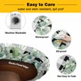thumbnail image 3 of Elastic Fitted Round Tablecloth, Green Eucalyptus Leaves Waterproof Stretch Table Cover for 45"-54" Tables, Daisy Floral Washable Outdoor Tablecloths for Patio, Picnic, Camping, 3 of 9
