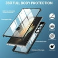 thumbnail image 3 of for Samsung Galaxy S22 Ultra Case, 360 Full Body Rugged Case with Built-in Screen Protector Transparent Heavy Duty Shockproof [Military-Grade Protection] Bumper Cover for Women Men (Black), 3 of 7