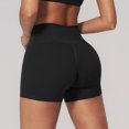 thumbnail image 2 of idosla Women's Biker Shorts 2.5" No Front Seam High Waist Hidden Scrunch Workout Gym Yoga Running Shorts (Black, S), 2 of 8