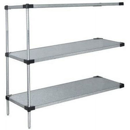 

18 Deep x 72 Wide x 54 High 3 Tier Solid Galvanized Steel Add-On Shelving Unit