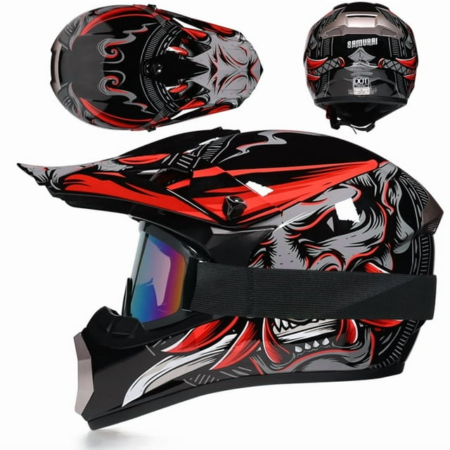 LVS Professional Racing Motocross Helmet Off Road Helmet Motorcycle Off-Road Cartoon Childrenr ATV Motorcycle MTB Helmet