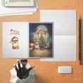 thumbnail image 4 of Merry Christmas Pomeranian Santa Hat Xmas Tree Winter Holiday 5x7in Folded Greeting Card Pom Dog Lover Gifts Single Note Card with Envelope - 01013, 4 of 5