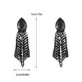 thumbnail image 3 of Ashosteey Black Glass Temperament Light Luxury Earrings For Women's Fashion Black Series Earrings, 3 of 7