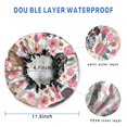 thumbnail image 3 of Shower Caps,Dachshund and Flower Waterproof Shower Cap for Women 4 Pieces,Double Reusable Hair Cover for Shower PEVA Elastic Stretch Hem, 3 of 7