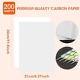 thumbnail image 2 of 200 Sheets White Carbon Transfer PaperGraphite Tracing Paper with Embossing Styluses for DIY Wood Paper Canvas and Other Art Craft Surfaces, 2 of 6