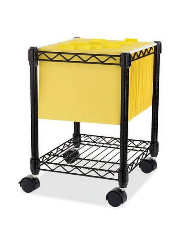 LYS Mobile Wire Filing Cart, 15.5" Width x 14" Depth x 19.5" Height