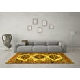 thumbnail image 3 of Ahgly Company Indoor Square Geometric Yellow Traditional Area Rugs, 7' Square, 3 of 4