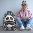 thumbnail image 2 of Aplkyhs School Backpack for Age 6-18 Large Capacity Ergonomic Padded Straps School Bag for Boys Girls Elementary Middle High School Students Back to School Use Panda Flower, 2 of 7