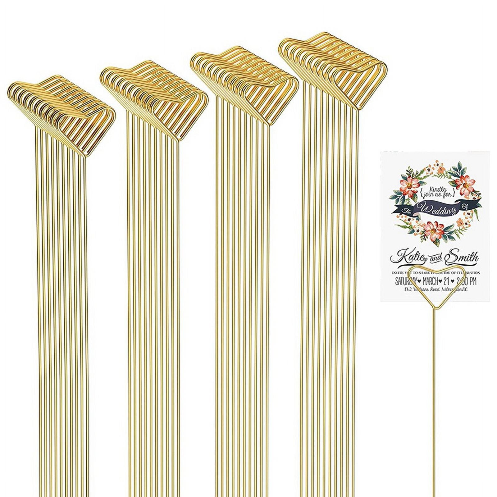 240 PCS Floral Card Holder Picks - Flower Card Holder Sticks for Bouquets, Wedding Centerpieces, Photo Holder Sticks
